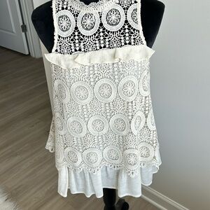 Lace Linen Top